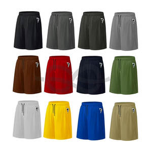 Pantalones cortos deportivos de calle alta para hombre, de secado rápido, ligeros, holgados, para gimnasio, correr, entrenamiento, bolsillos, rendimiento sólido, etiqueta OEM - Product Image 6