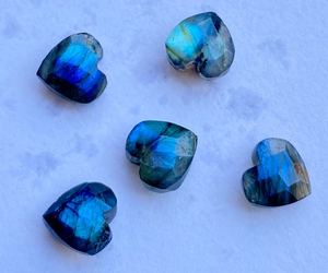 Perles en forme de cœur en Labradorite naturelle de qualité supérieure AAA + 10 MM pierres précieuses en vrac pour la fabrication de colliers de pierres précieuses de guérison - Product Image 1