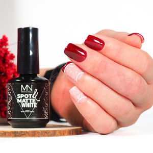 Shiny Spotted UV LED Top Gel - Made in EU - CPNP - Spot & Matte White Top Gel - 10ml - Mystic Nails - Product Image 2