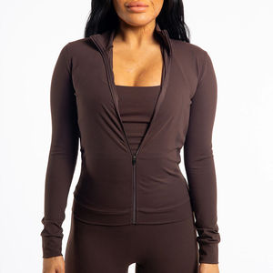 Women's <b>Long</b> <b>Sleeve</b> Athletic Jackets Cropped Slim Fit <b>Tops</b> Yoga <b>Workout</b> Hiking Running Jacket Women's Yoga Jackets - Product Image 3