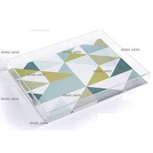 Plateau de service alimentaire en acrylique fait main, design tendance, forme rectangulaire, pour accessoires d'hôtel - Product Image 3