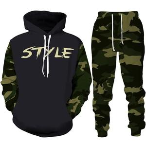 2025 Premium Custom Men's Sweat Suits transpirable con capucha 3D impreso chándal diseño elegante conjunto de 2 piezas para el invierno - Product Image 4