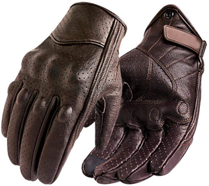 Guantes de carreras de cuero perforado de piel de vaca personalizables de alta calidad para verano caliente dedos transpirables deportes Motocross - Product Image 6