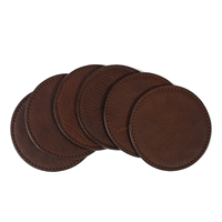 Ensemble de sous-verres en cuir de qualité supérieure, best-seller, fabriqués à la main, pour la décoration de table basse, logo personnalisé, impression UV, pour offrir en cadeau