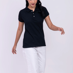 Patrón sólido informal para damas para camisetas de polo Jersey de manga corta Ropa de mujer de punto antiarrugas Precio barato - Product Image 1