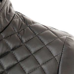 เสื้อโค้ทหนังแท้คุณภาพสูงสำหรับผู้หญิง ระบายอากาศได้ดี สีพื้น มีซิป เสื้อผ้าแฟชั่นใหม่สำหรับฤดูใบไม้ร่วงและฤดูหนาว - Product Image 4