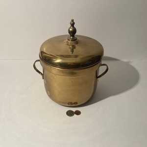 Vintage Brass <b>Ice</b> <b>Bucket</b> Cooler <b>Drinks</b> Beverages Heavy Duty Quality Kitchen Decor - Product Image 1