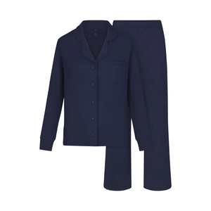 ชุดนอนผู้หญิง2ชิ้นผ้าซี่โครงยืดหยุ่นสูงชุดนอนผ้าเยื่อไม้ไผ่โมดอล - Product Image 3