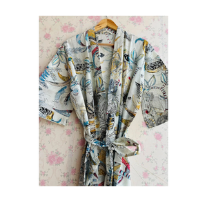 Kimono largo de algodón para mujer, ropa de mujer, Kimono Unisex, regalo para él, regalo de dama de honor, bata, ropa de playa para mujer - Product Image 2