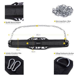 Ceinture de trempage en néoprène Camo robuste personnalisable ceintures de trempage d'entraînement réglables avec chaîne en acier extra longue - Product Image 3