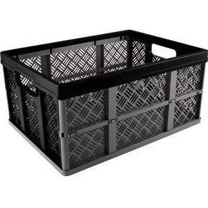 Plastic <b>Storage</b> <b>Box</b> 32L Sunware Flap-Line Basic <b>Folding</b> <b>Box</b> 47.5 X 22.7 X 35 cm Anthracite/Black - Product Image 1