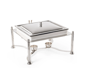 Plat à réchaud en acier inoxydable au design fabuleux, couleur argent, OEM personnalisé, style classique, utilisation en buffet, chauffe-plats de haute qualité - Product Image 6