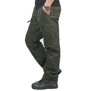 กางเกงคาร์โก้ลำลองสไตล์ทหารแบบใหม่ มีเชือกผูกในตัว ปิดด้วยกระดุม กระเป๋าหลังแบบแปะสองช่อง ผ้าฝ้ายยูนิเซ็กซ์ ไม่ยับ - Product Image 2