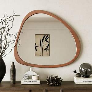 Elegant Wooden Floor Standing Mirror <b>Frame</b> Perfect for Bedrooms and Dressing Areas with a Touch of Timeless Charm - Product Image 5