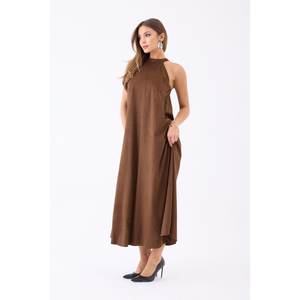 Vestido Corte A en Color Camel 7512 - Product Image 2