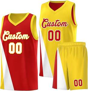 Ensemble de basket-ball réversible, double couche, respirant, jersey et short 100% polyester, conçu pour les équipes, les clubs et les événements sportifs - Product Image 3