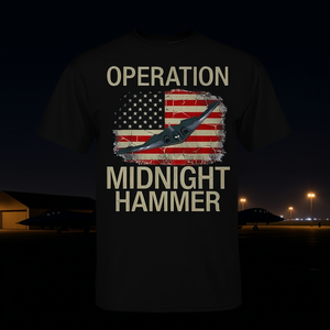 Maglietta promozionale B-2 Stealth Jet Operation Midnight Hammer - Product Image 3
