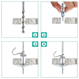 Kit de anclajes y tornillos para paneles de yeso de acero inoxidable de alta resistencia, pernos de palanca de pared huecos con sistema de medición métrica de tuerca de mariposa - Product Image 5