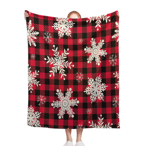 ผ้าห่มถักลายหิมะหิมะฤดูหนาวสำหรับตกแต่งบ้านและการเดินทางไอเดียของขวัญซานต้าลับ - Product Image 4