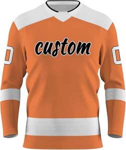 Nuevo estilo Jersey de hockey sobre hielo Diseño personalizado Logotipo bordado Manga corta Jersey de hockey sobre hielo sublimado - Product Image 2