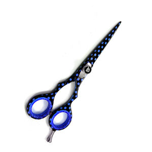 Ciseaux de coupe de cheveux de qualité supérieure ciseaux de coiffeur à cheveux enduits de papier fantaisie avec vis réglable et anneau en caoutchouc - Product Image 2