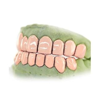 Grillz solide personnalisé 4 pièces, 6 pièces, 8 pièces, 10 pièces en or Grillz en argent, Vermeil, or 10 carats, dents en or 14 carats Grillz - Product Image 5