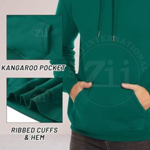 Sudadera con capucha unisex informal de invierno con estampado digital personalizado forro polar de algodón de peso pesado - Product Image 4