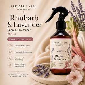 Aromatizante en Aerosol de Ruibarbo y Lavanda de Marca Privada 300ml OEM |   Aromatizante para el Hogar en Aerosol |   España UE - Product Image 2