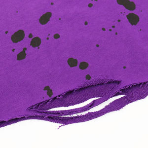 Purple Color Raw Hem Hoodies Sweatshirts Made Cotton Fleece 350 GSM <b>Screen</b> Print Logo Distress Hoodies For Adult - Product Image 4