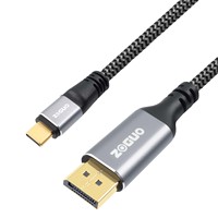 Câble vidéo et audio ultra haute vitesse 48 Gbps en gros d'usine, câble tressé PVC Type-C vers DP 4K 60Hz en vrac