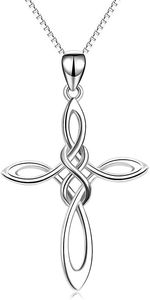 High Quality Italy Fashion Jewelry Pendant Celtic Cross Silver Plated Silver Jewelry Stainless Steel Necklace Men - Product Image 3