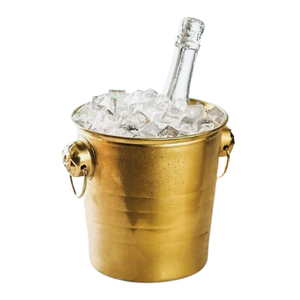Cubo de acero inoxidable chapado en oro de estilo increíble, contenedor de hielo, bañera de bebidas para bebidas frías, uso de fiesta de vino - Product Image 1