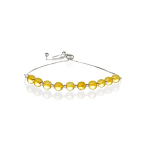 Burmese Amber Jewelry Set-<b>Sterling</b> <b>Silver</b> <b>Bracelet</b> & Earrings 5.50mm 3 Variations - Product Image 6