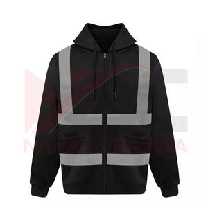 Chaqueta DE SEGURIDAD reflectante de alta visibilidad con logotipo personalizable para hombre, ropa de trabajo de algodón y poliéster, Sudadera con capucha reflectante de alta visibilidad - Product Image 3