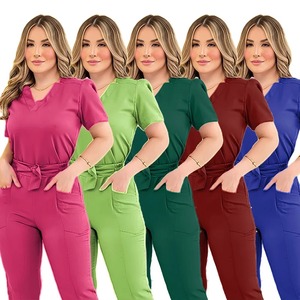 Prima más de moda de las mujeres de alta calidad al por mayor chaqueta de hospital médico Scrub Hospital enfermería Unisex Scrubs - Product Image 4