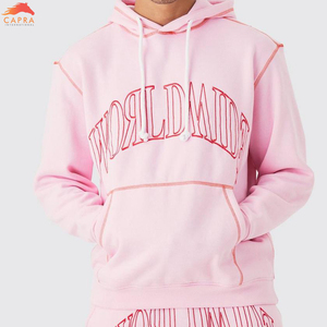 เสื้อฮู้ดดี้ทรงบ็อกซี่ผ้าฟลีซคอตตอนหนานุ่มระบายอากาศได้ดี สไตล์ฮิปฮอปสำหรับฤดูหนาว น้ำหนัก 500 กรัม ชุดวอร์ม 2025 OEM คุณภาพสูงสำหรับผู้ชาย - Product Image 6