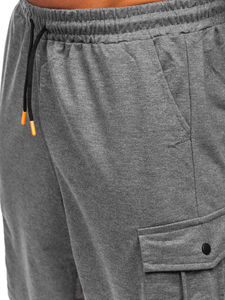 2024 pantalones de chándal Cargo de lana Polar personalizados con bolsillo para Hombre Pantalones cortos Cargo al por mayor diseño personalizado A un precio barato OEM - Product Image 6