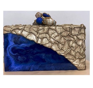 Embragues de resina rosa, embragues para mujer, la mejor artesanía india, bolso de mano de tipo personalizado de resina para mujer, artesanía promocional - Product Image 2