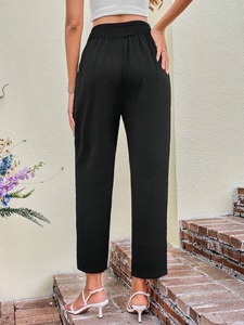 OEM último diseño pantalones transpirables pantalones de cintura alta algodón polar Jogger Pantalones para niñas y mujeres - Product Image 3