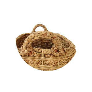 Handmade Multifunctional <b>Storage</b> <b>Basket</b> Water Hyacinth Wicker with Natural Material <b>Wire</b> Frame - Product Image 5