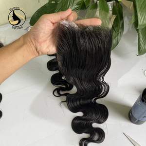 Extensiones de pelo con encaje suizo, accesorio capilar ondulado de Color Natural, estilo vietnamita - Product Image 3