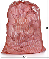 Sacs en filet de nylon avec cordon de serrage - Sacs de rangement multi-usages écologiques, lavables, portables et recyclables