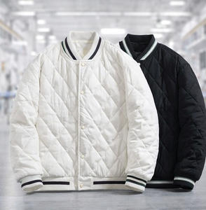 Chaqueta Bomber Acolchada de Invierno para Hombre, Estilo Universitario, OEM ODM, Chaqueta de Béisbol Ligera con Acolchado Frontal Personalizado, Proveedor Mayorista de Ropa Exterior - Product Image 1