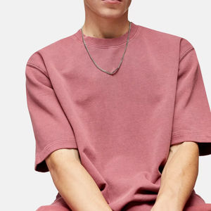 Ensembles T-shirt et short de haute qualité fabriqués à votre logo et surdimensionnés délavés ensembles courts unis 100% coton pour hommes, vente en gros de personnalisation - Product Image 3