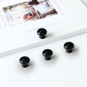 Poignées de meuble contemporaines en plastique noir mat minimalistes, boutons de commode, durables, faciles à installer pour les centres commerciaux - Product Image 1