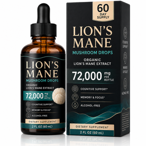 Gotas Líquidas Nootrópicas para Adultos, 1500mg de Melena de León, <span class=keywords><strong>Ginkgo</strong></span> <span class=keywords><strong>Biloba</strong></span>, Girasol, PS Natural, Suplemento Diario para la Salud y Bienestar Cerebral - Product Image 1