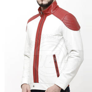 Best-seller Qualité supérieure Impression de logo personnalisé Vêtements d'hiver Veste en cuir pour homme à vendre - Product Image 5