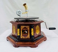Gramophone Phonograph Brass Horn Vintage Look Working Sound Box Needle Set Original 8SD
