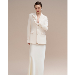 ชุดเบลเซอร์สำหรับผู้หญิงกระดุมแถวเดียว2เม็ดเสื้อเบลเซอร์ลาย Fiona notched 2024ผ้าเป็นมิตรกับสิ่งแวดล้อม - Product Image 1