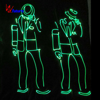 Traje de Robot Luminoso LED para Entrenamiento Futurista con Luces de Fibra Óptica para Danza